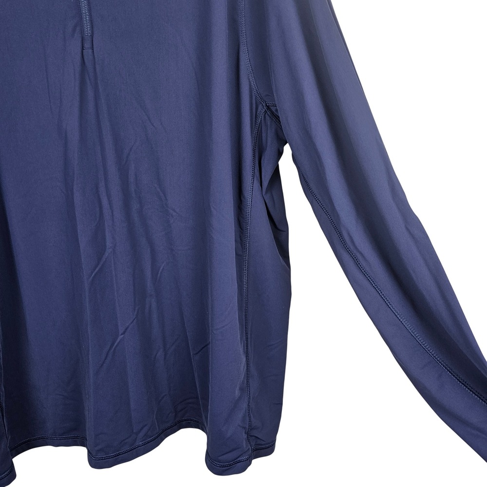 Greyson Clothiers Men's XXL Navy Blue Quarter Zip Golf Pullover Wolf Logo Camo - Picture 2 of 7